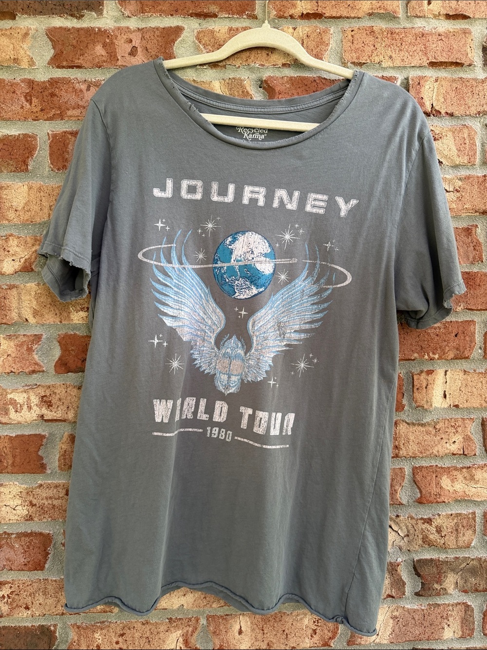 Recycled Karma Gray Journey World Tour Graphic Tee